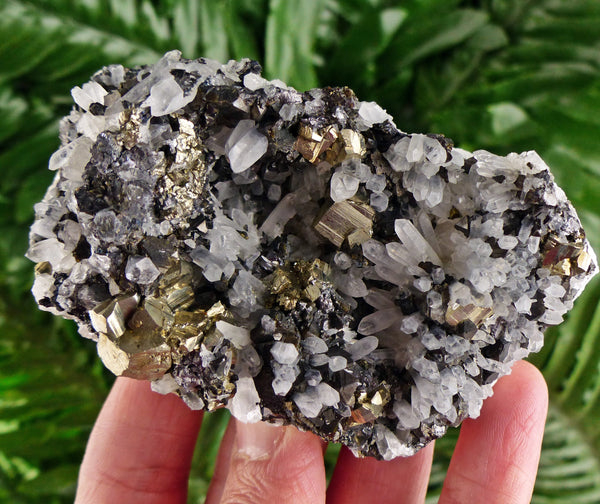 Quartz with Pyrite | Clear Quartz | Healing Crystal | Quartz Crystal | Pyrite | Quartz Stone | Pyrite Cluster | Sphalerite Crystal