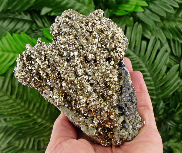 Rare BIG Pyrite with Sphalerite Crystal, Pyrite Crystal, Raw Crystal, Natural Mineral, Crystal Cluster, Healing Crystal, Mineral Specimen