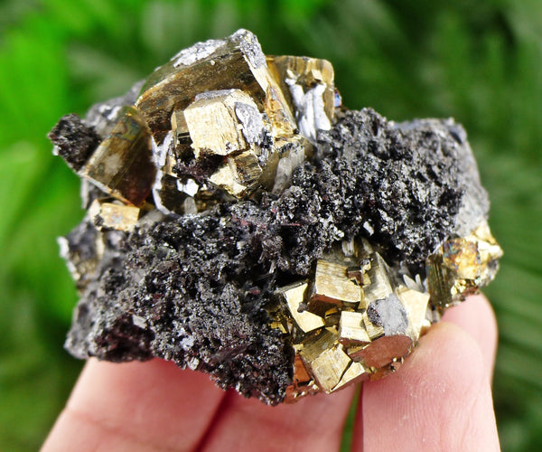 Pyrite with Sphalerite, Pyrite Cubes, Natural Crystal, Natural Mineral, Raw Crystal, Healing Crystal