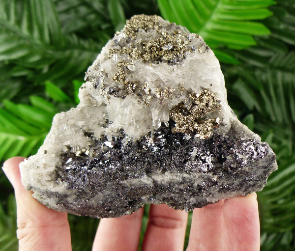 Amazing Shiny Pyrite with Galena and Quartz Crystal ,  Crystal, Mineral, Natural Crystal, Mineral Stone