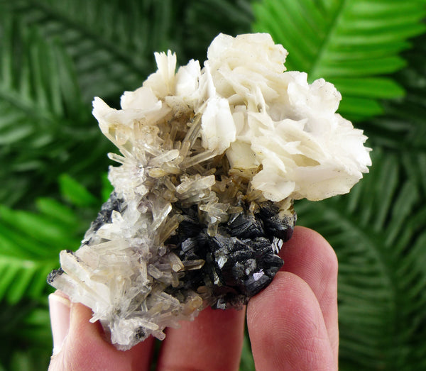 Amazing Sphalerite with Clear Quartz and Calcite, Crystals, Mineral, Natural Crystal , Raw Crystals B189