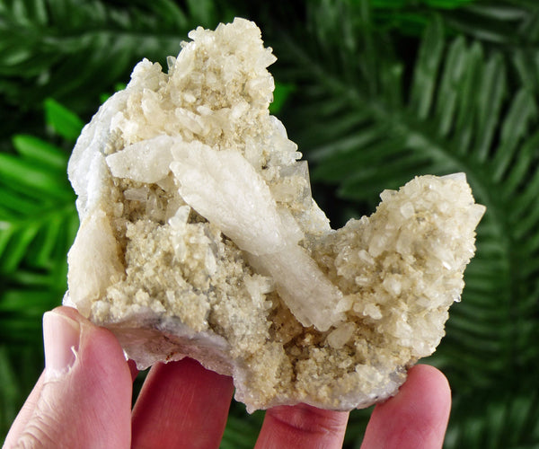 Calcite on Quartz Crystal, Raw Crystal, Natural Mineral, Crystal Cluster, Healing Crystal, Mineral Specimen, Raw Calcite Crystal