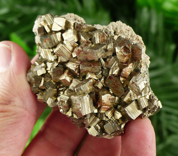 Pyrite with Calcite, Shiny Crystal, Raw Crystal, Mineral, Natural Crystal, Pyrite Crystal, Fool's Gold