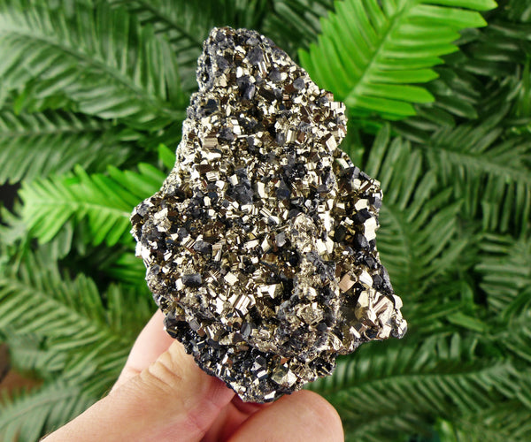 Pyrite with Sphalerite Crystal, Pyrite Crystal, Raw Crystal, Natural Mineral, Crystal Cluster, Healing Crystal, Mineral Specimen B273