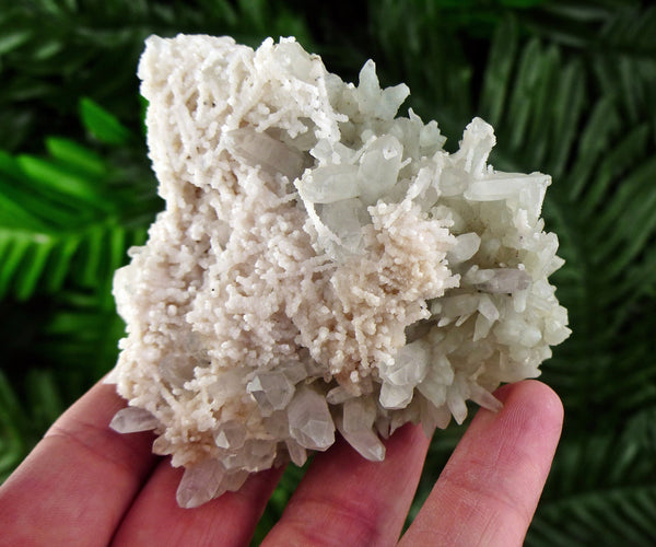 Quartz with Calcite, Quartz Crystal, Raw Crystal, Natural Mineral, Crystal Cluster, Healing Crystal, Calcite B1192