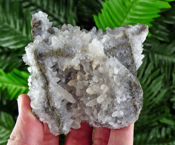 Quartz with Calcite, Quartz Crystal, Raw Crystal, Natural Mineral, Crystal Cluster, Healing Crystal, Calcite B1113