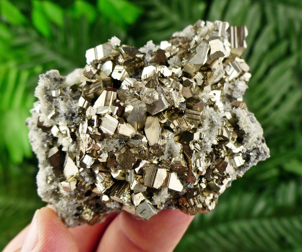 Pyrite with Quartz, Quartz Crystal, Pyrite Cube, Raw Crystal, Natural Mineral, Crystal Cluster, Healing Crystal, Mineral Specimen B318