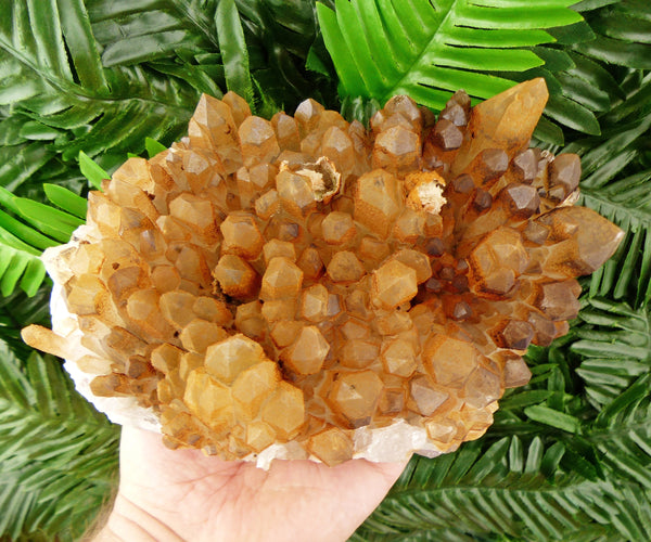 Big Quartz with Iron Oxide, Quartz Crystal, Natural Mineral, Natural Crystal, Raw Crystals, Crystal Cluster, Quartz Cluster B454