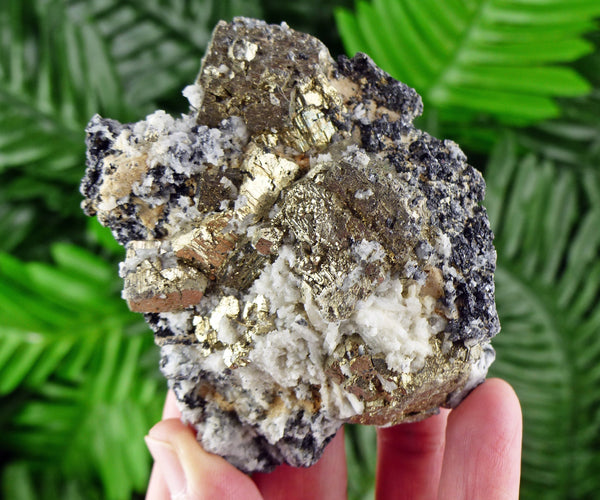 Rare Pyrite with Quartz and Sphalerite, Raw Crystal, Mineral, Natural Crystal, Pyrite Crystal, Pyrite Mineral B491