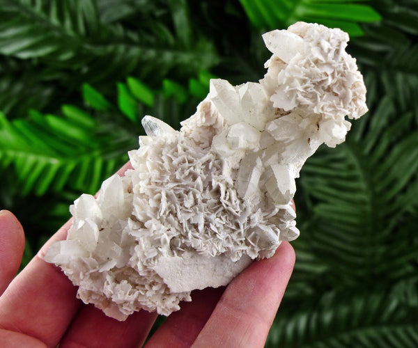 Quartz covered with Calcite, Quartz Crystal, Raw Crystal, Natural Mineral, Crystal Cluster, Healing Crystal, Calcite B1151