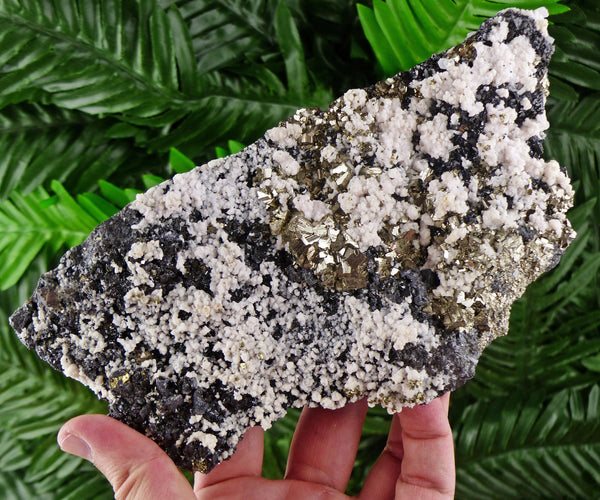 Quartz with Pyrite and Sphalerite, Quartz Crystal, Raw Crystal, Natural Mineral, Crystal Cluster B158