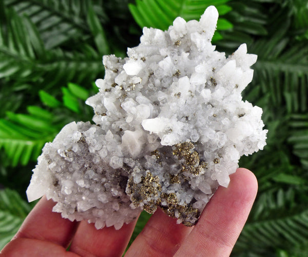 Quartz with Pyrite and Chalcedony, Quartz Crystal, Raw Crystal, Natural Mineral, Crystal Cluster B153