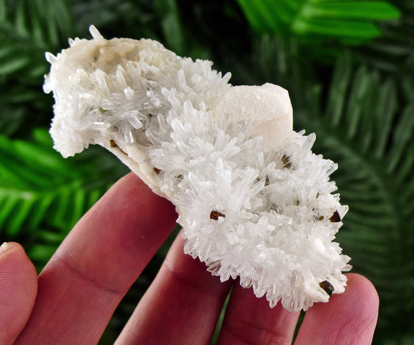 Quartz with Chalcopyrite and Calcite, Natural Crystal, Raw Mineral, Crystal Cluster, Milky Quartz B723