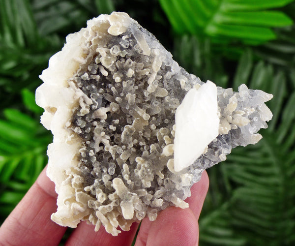 Quartz with Two Generation Calcite, Quartz Crystal, Raw Crystal, Natural Mineral, Crystal Cluster, Healing Crystal, Calcite B307