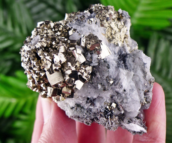 Pyrite with Calcite, Raw Crystal, Mineral, Natural Crystal, Pyrite Crystal, Pyrite Mineral, Fool's Gold B442