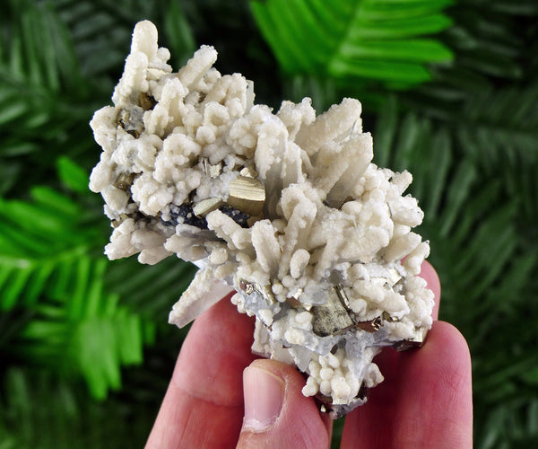 Calcite on Quartz with Pyrite, Raw Crystal, Mineral, Natural Crystal, Pyrite Crystal, Pyrite Mineral B831