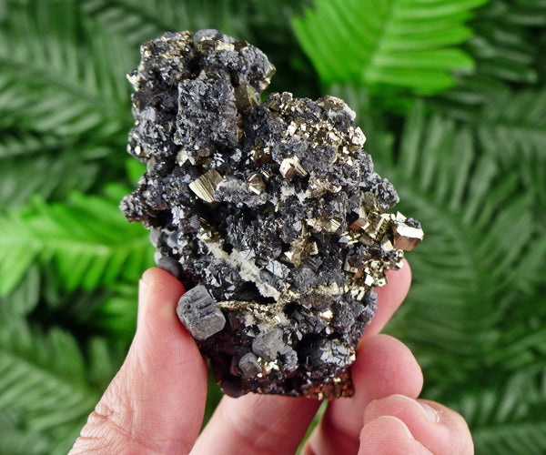 Pyrite with Sphalerite and Galena, Sphalerite, Pyrite Cubes, Natural Crystal, Natural Mineral, Raw Crystal, Healing Crystal B28