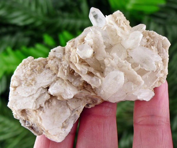 Quartz with Calcite, Quartz Crystal, Raw Crystal, Natural Mineral, Crystal Cluster, Healing Crystal, Calcite B657