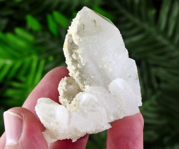 Milky Quartz and Clear Quartz covered with Calcite, Quartz Crystal, Raw Crystal, Natural Mineral, Crystal Cluster, Calcite B708