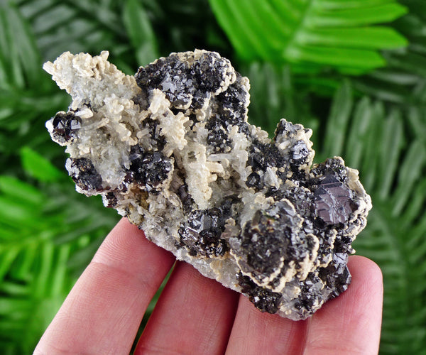 Rare Quartz with Calcite and Sphalerite, Raw Crystal, Natural Mineral, Crystal Cluster B673