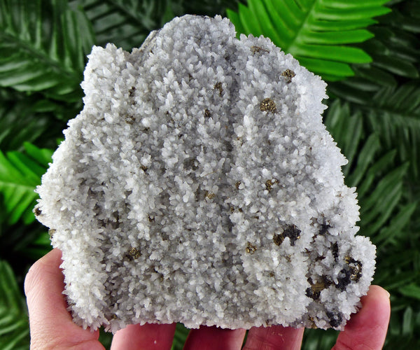 Quartz with Chalcopyrite, Natural Crystal, Raw Mineral, Crystal Cluster, Milky Quartz B314