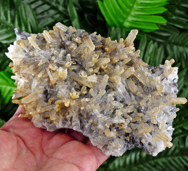 Clear Quartz with Calcite, Quartz Crystal, Raw Crystal, Natural Mineral, Crystal Cluster, Healing Crystal, Calcite B304