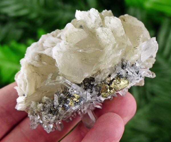 Green Calcite with Pyrite and Quartz, Raw Crystal, Mineral, Natural Crystal, Pyrite Crystal, Pyrite Mineral B928