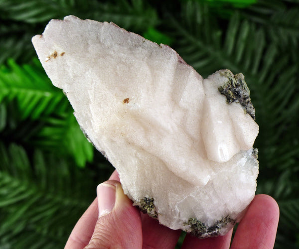 Calcite with Chlorite, Raw Crystal, Natural Mineral, Spirituality Crystals, Green Calcite, Mineral Specimen B752