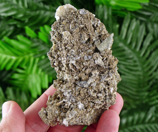 Amazing Pyrite with Chalcedony, Shiny Pyrite, Pyrite Crystal, Pyrite Mineral, Fool's Gold Cluster, Natural Crystal, Mineral Stone B1268