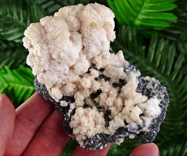 Amazing Calcite on Sphalerite, Raw Crystal, Natural Mineral, Spirituality Crystal, Mineral Specimen B1671