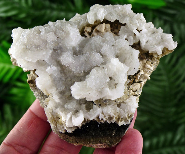 Calcite covered with Chalcedony Crystals, Calcite Crystal, Chalcedony, Raw Crystal, Natural Mineral, Crystal Cluster, Mineral Specimen B2123