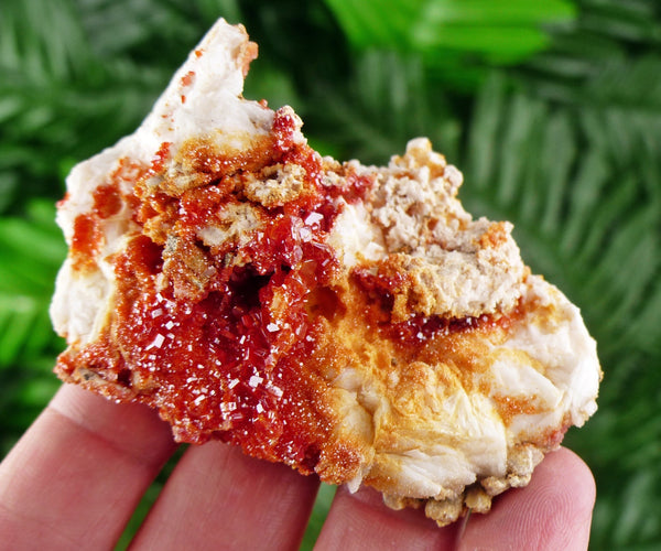 Red Vanadinite with Baryte, Red Crystal, Raw Crystal, Natural Mineral, Red Vanadinite from Morocco B1810