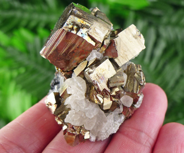 Amazing Pyrite with Calcite, Raw Crystal, Natural Mineral, Spirituality Crystal, Mineral Specimen B1489