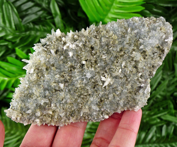 Clear Quartz with Calcite, Crystals, Mineral, Natural Crystal, Raw Crystals, Quartz, Clear Quartz B1328