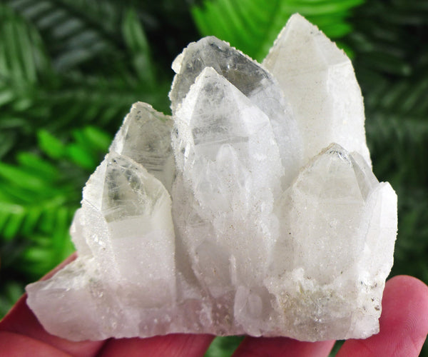 Quartz with Chlorite and Calcite, Quartz Crystal, Chlorite Crystal, Calcite Stone, White Calcite B1496