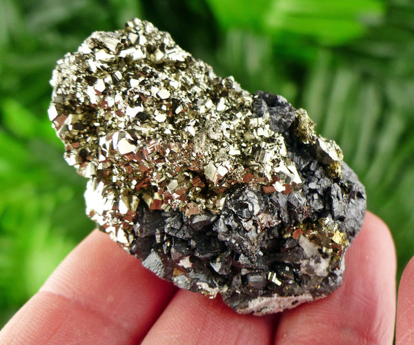 Amazing Pyrite Crystals with Sphalerite, Raw Crystal, Natural Mineral, Spirituality Crystal, Mineral Specimen B2141