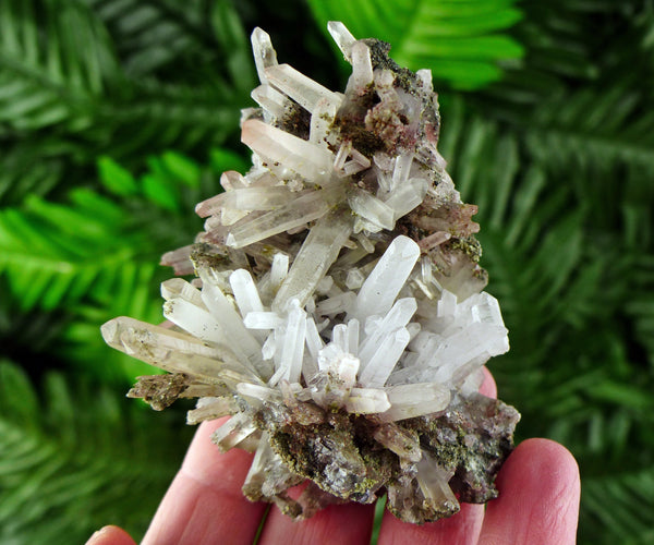 Amazing Quartz with Chlorite and Epidote, Raw Crystal, Natural Mineral, Healing Crystal, Spirituality Crystal, Mineral Specimen B1950