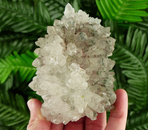 Amazing Clear Quartz with Epidote and Chlorite Inclusions, Raw Crystal, Natural Mineral, Spirituality Crystal, Mineral Specimen B1606