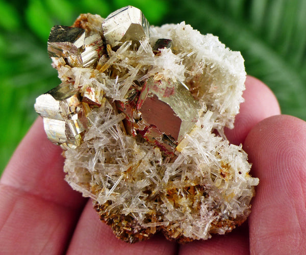 Quartz with Iron Oxide and Pyrite, Raw Crystal, Natural Mineral, Spirituality Crystal, Mineral Specimen B1653