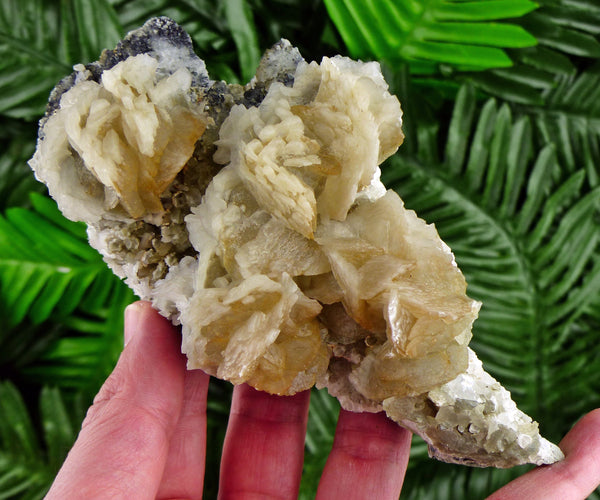 Amazing Calcite with Chlorite and Quartz, Raw Crystal, Natural Mineral, Healing Crystal, Spirituality Crystal, Mineral Specimen B1662