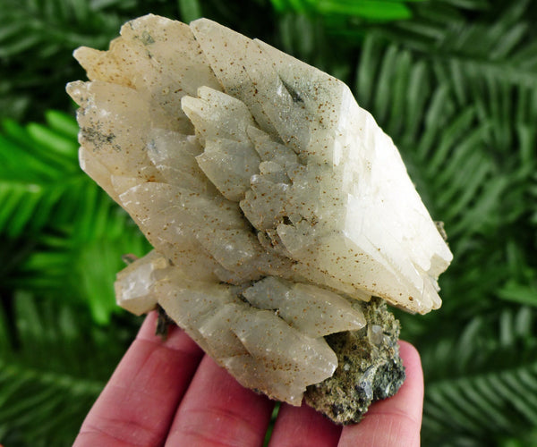 Amazing Calcite Crystal with Chlorite, Raw Crystal, Natural Mineral, Healing Crystal, Spirituality Crystal, Mineral Specimen B1750