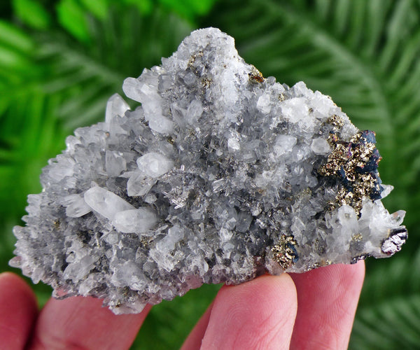 Amazing Quartz with Chalcopyrite, Raw Crystal, Natural Mineral, Healing Crystal, Spirituality Crystal, Mineral Specimen B1770