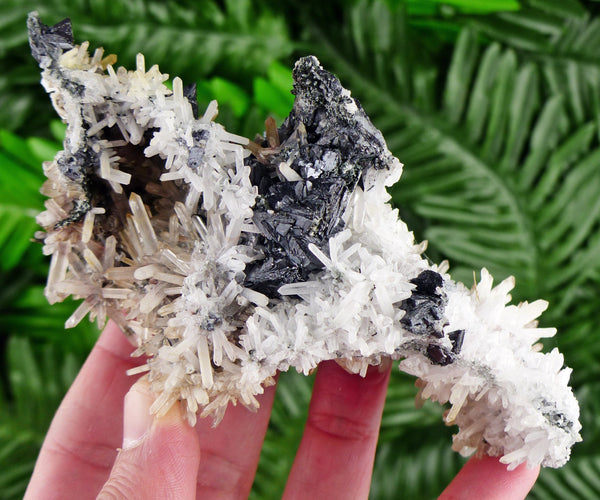 Quartz with Sphalerite, Raw Crystal, Natural Mineral, Crystal Cluster, Healing Crystal, Mineral Specimen B1717