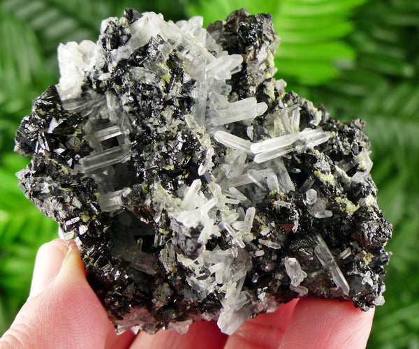 Quartz with Sphalerite, Raw Crystal, Natural Mineral, Crystal Cluster, Healing Crystal, Mineral Specimen B2128