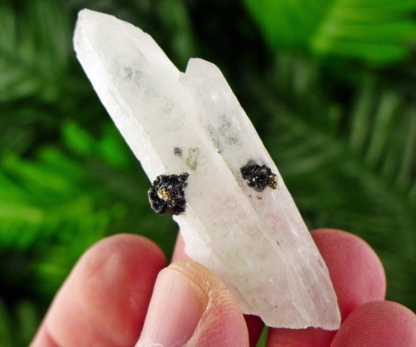 Rare Quartz with Sphalerite, Raw Crystal, Natural Mineral, Crystal Cluster, Healing Crystal, Mineral Specimen B2135