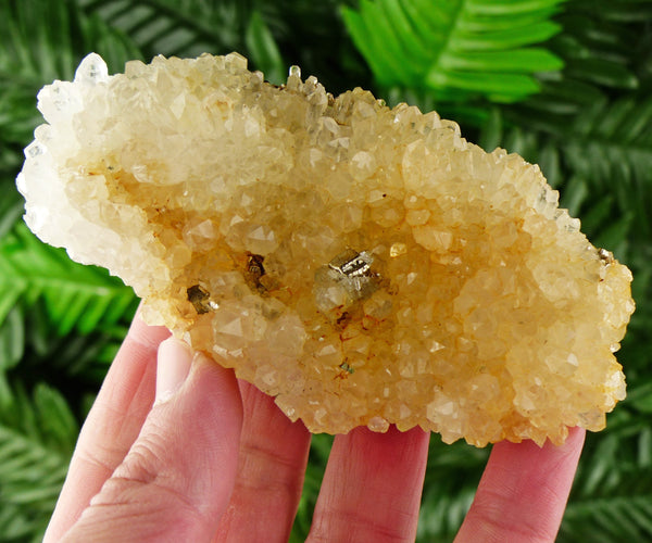 Quartz with Iron Oxide and Pyrite, Raw Crystal, Natural Mineral, Spirituality Crystal, Mineral Specimen B2138