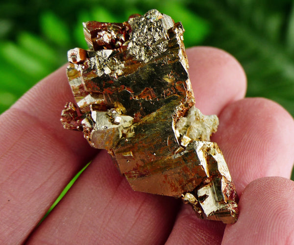 Pyrite with Iron Oxide, Fool's Gold, Raw Crystal, Natural Mineral, Spirituality Crystal, Mineral Specimen B1925