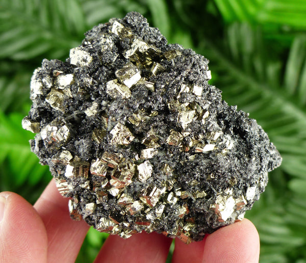 Amazing Pyrite Crystals with Sphalerite, Raw Crystal, Natural Mineral, Spirituality Crystal, Mineral Specimen B1615