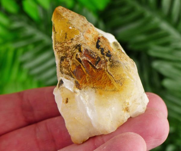 Quartz with Iron Oxide, Raw Crystal, Natural Mineral, Healing Crystal, Spirituality Crystal, Mineral Specimen B1789