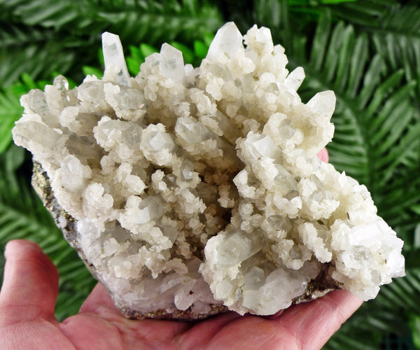 Amazing Clear Quartz with Calcite, Raw Crystal, Natural Mineral, Healing Crystal, Spirituality Crystal, Mineral Specimen B2377